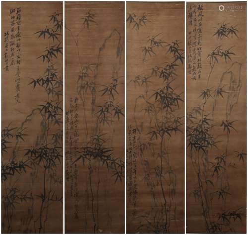 A SET OF FOUR PAINTINGS BY ZHENG BANQIAO