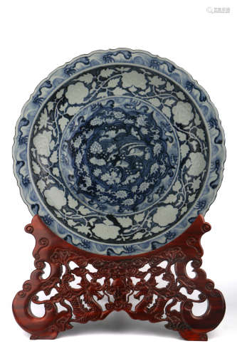 BLUE-AND-WHITE PLATE