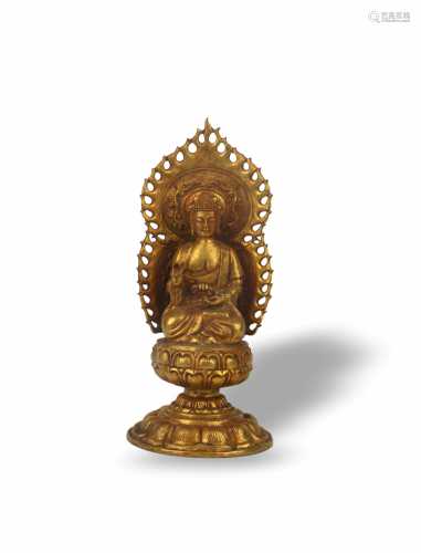 GILT COPPER STATUE OF BUDDHA