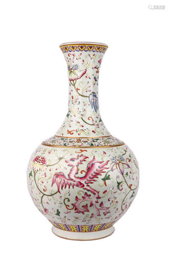 MULTICOLORED GLOBULAR VASE