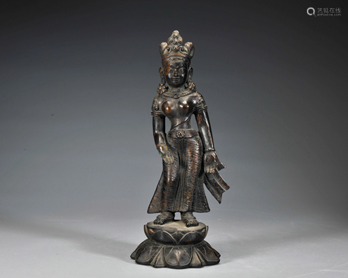 A Bronze Standing Bodhisattva Qing Dynasty