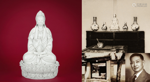 A Blanc-de-Chine Seated Guanyin Ming Dynasty