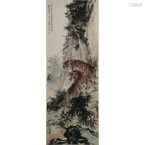 TWO TIGERS IN MOUNTAINS, ZHANG SHANZI