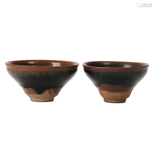 TWO 'JIAN' TEA BOWLS