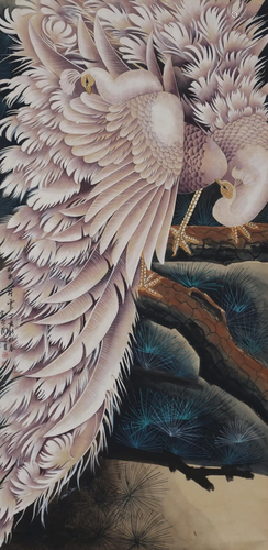 A Chinese Painting of Peacock Signed Tao Lengyue