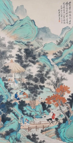 A Chinese Painting of Landscape Signed Huang Shanshou