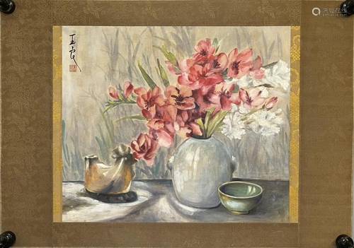 PAINTING OF FLOWER IN VASE, PAN YULIANG