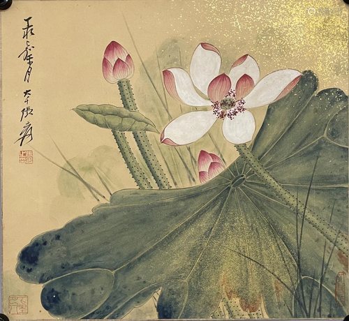 CHINESE PAINTING OF LOTUS, CHANG DAI-CHIEN