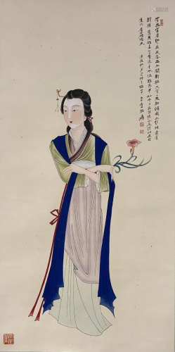 PORTRAIT PAINTING OF A LADY, CHANG DAI-CHIEN