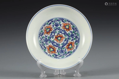 DOUCAI INTERLOCKING FLOWER PLATE