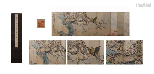 PAINTING ALBUM OF DOUBLE HAWKS, JIANG TINGXI