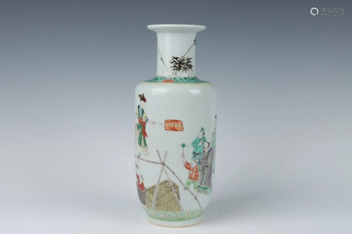 WUCAI FIGURES ROULEAU VASE