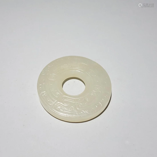 WHITE JADE CARVING BI DISC