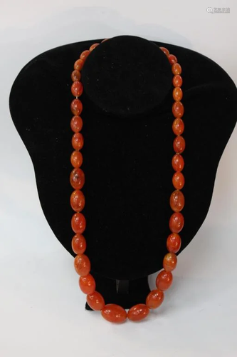 Chinese Amber Beads Necklace