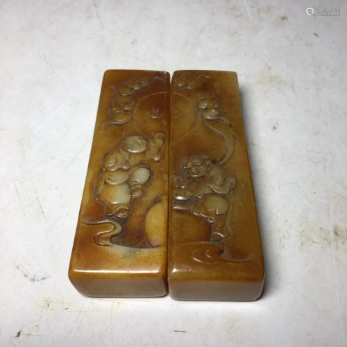 Two Chinese Yellow Seals
