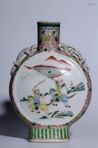 Chinese Fmaille Rose Porcelain Vase,Qing