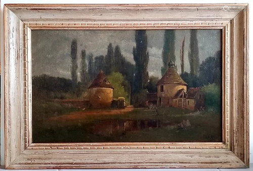 )19C Oil Painting Canadian Francois De Blois