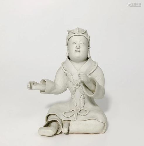 Chinese White Glazed Porcelain Figural