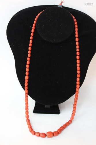 Chinese Coral Beads Necklace