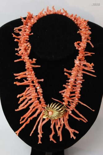 Chinese Coral Necklace