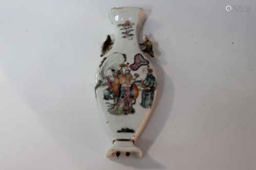 Chinese Famille Rose Porcelain Wall Vase