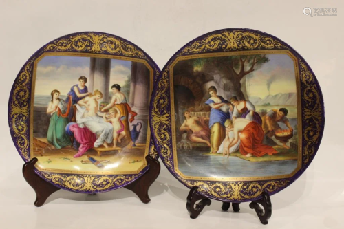 Royal vienna Type Hand Painted Plates