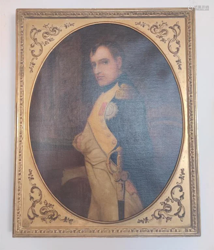 19th.C French Oil on Canvas, Napoleon I