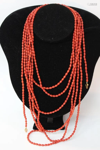 Chinese Coral Beads Necklace