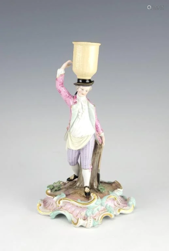 19C Meissen Figurine Candleholder