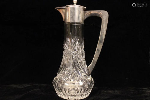 Silver and Cut Crystal Decanter