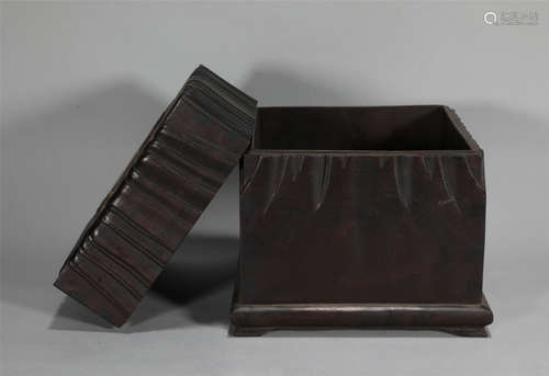 Carved Rosewood Squared Box Qing Style