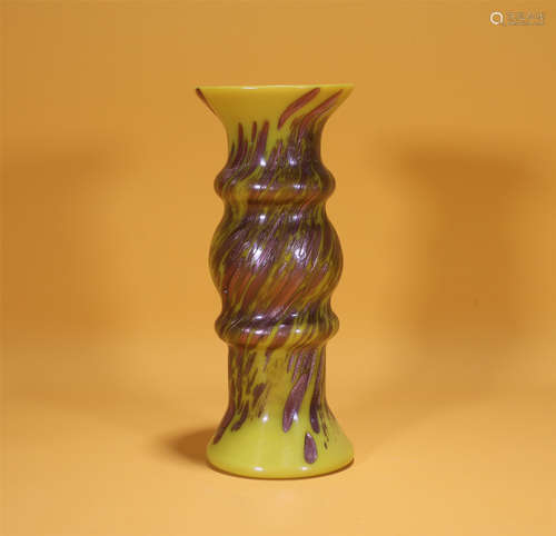 Twist Glass Beaker Vase Qing Style