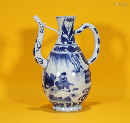 Blue and White Ewer Chongzhen Style