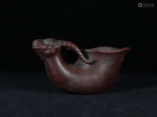 Yixing Glazed Rhyton Qing Style