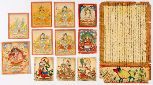 12 BUDDHISTISCHE MINIATUREN