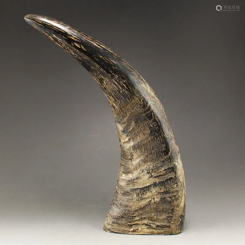 Vintage Ox Horn Statue