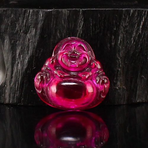 Beautiful Ruby Laughing Buddha Pendant