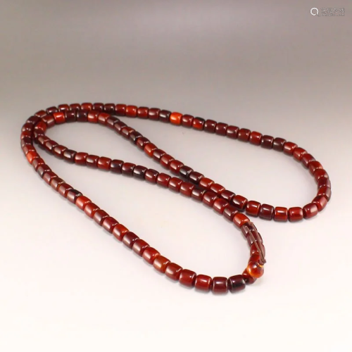 9 MM Chinese Ox Horn Beads Necklace