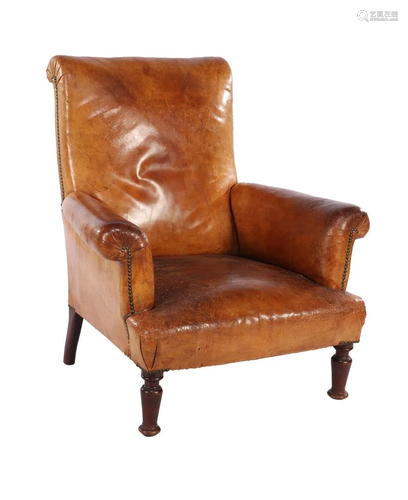 Old leather armchair