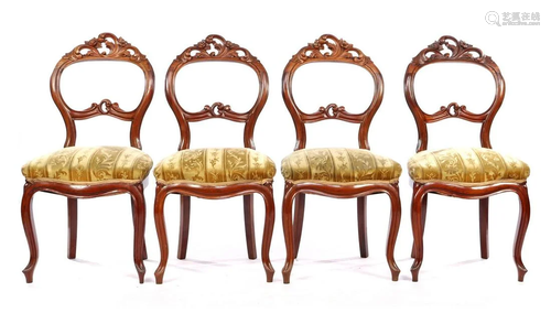 4 mahogany Biedermeier chairs