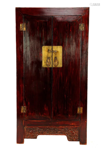 Chinese wooden 2-door cabinet