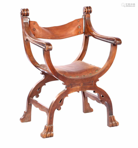 Walnut Dagobert chair