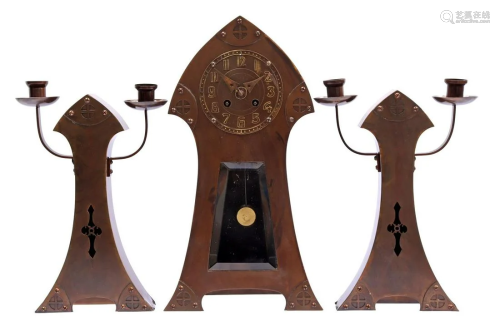 Metal bronze colored pendulum set
