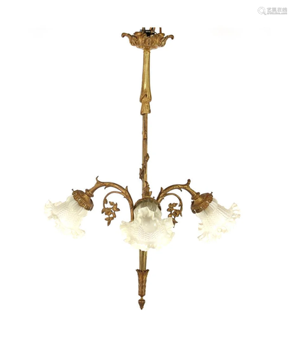 Classic 3-light bronze hanging lamp