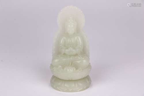 HETIAN JADE AVALOKITESVARA ORNAMENT