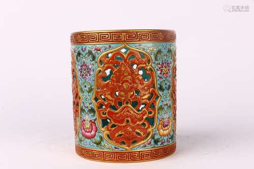 ENAMEL BRUSH POT