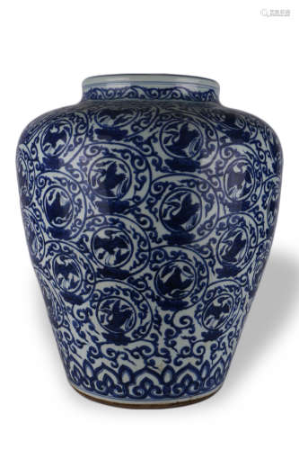 BLUE-AND-WHITE POT