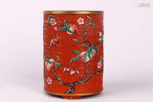 ENAMEL BRUSH POT