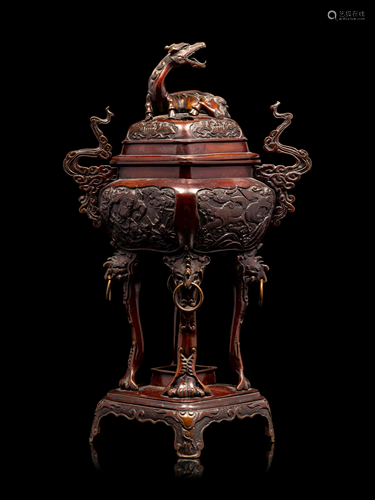 A Bronze Covered Incense Burner