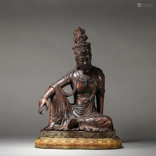 A Chinese Carved Aloes-wood Avalokitesvara